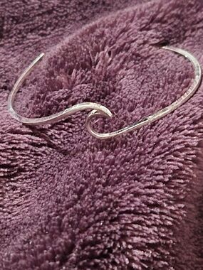 Pura Vida Silver Tone Wave Open Cuff Bracelet